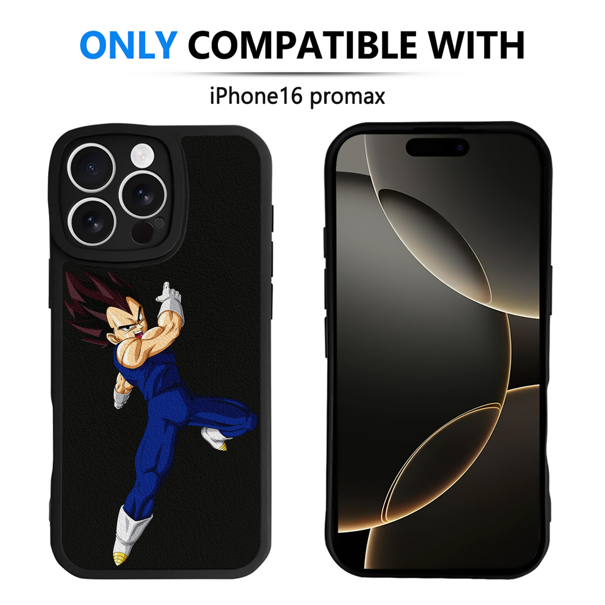 （画像用） ドラゴンボール ベジータ四世（Bejīta Yonsei）DRAGON BALL Vegeta IV 【iPhone 16シリーズ対応】シリコンスマホケース（レザー調） 材質：シリコン